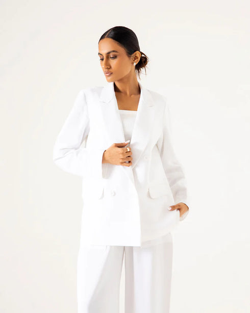 TAILORED OVERSIZED PANAMA BLAZER